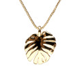 Shangjie OEM Collier Hawaiian 18K Gold Collier Real Gold plaqued Monstera Leaf Pendant femme Hawaiian Jewelry Hawaiian